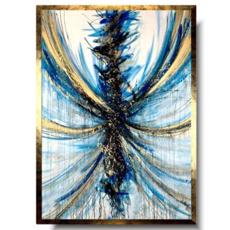 Obraz ręcznie malowany na płótnie "Granatowa fantazja" 2014A