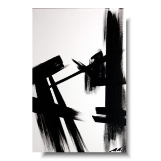 Duży obraz czarno biała abstrakcja pion Śląsk obrazy nowoczesne 1713A