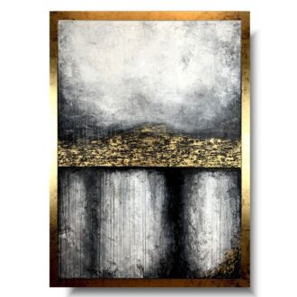 Elegancki obraz w ramie abstrakcja "Szara codzienność" 1979A