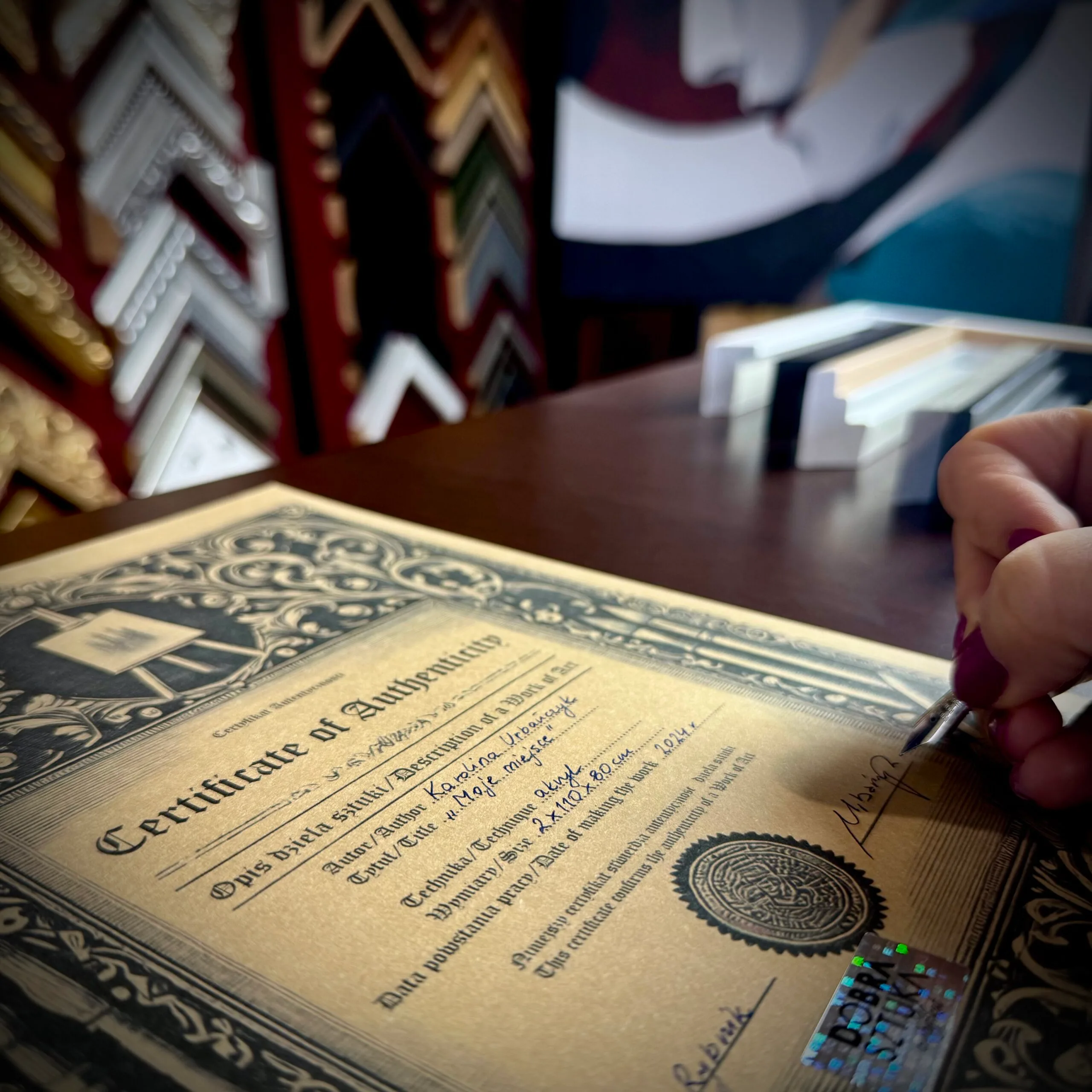 Duży obraz z kwiatami "Kolorowa łąka" obrazy ręcznie malowane 1516A - obrazek 4