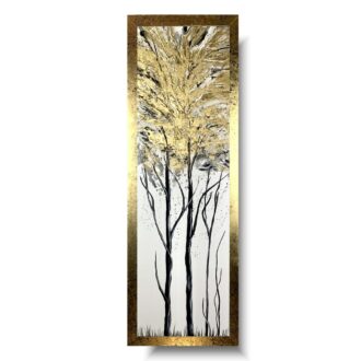 Obraz na płótnie ręcznie malowany "Złote drzewo" N2064