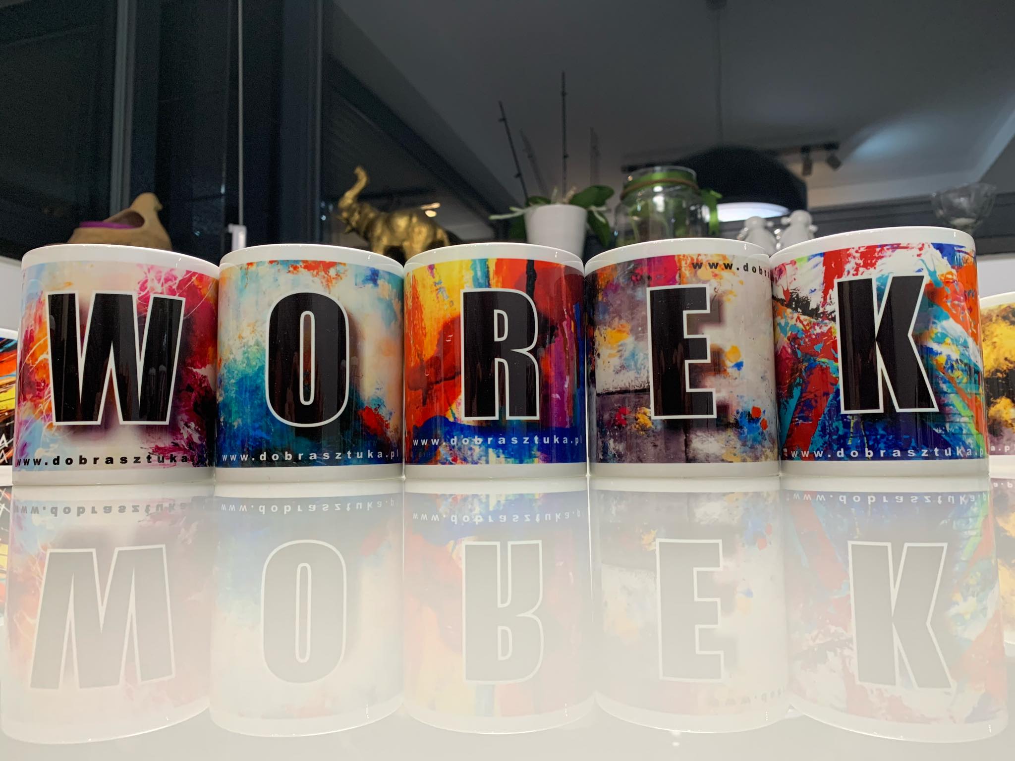 Kubki z obrazami kubek z literami obraz na kubku K2