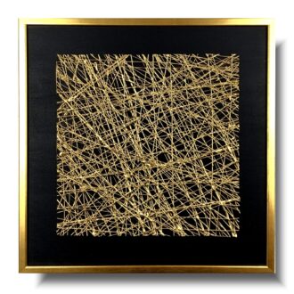 Nowoczesny obraz do salonu "Złota siatka" obraz w ramie 2192A