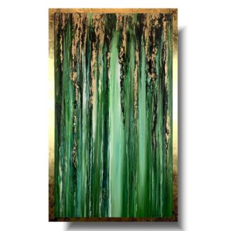 Nowoczesny obraz w ramie "Tropikalna zieleń" abstrakcja 1995A