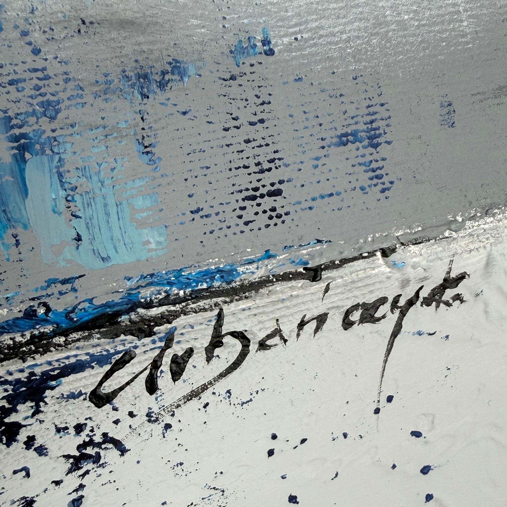 Obraz abstrakcja kolorowe miastosygnatura