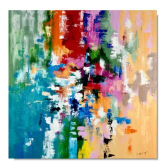 Obraz ręcznie malowany na płótnie "Eksplozja barw" 2260A