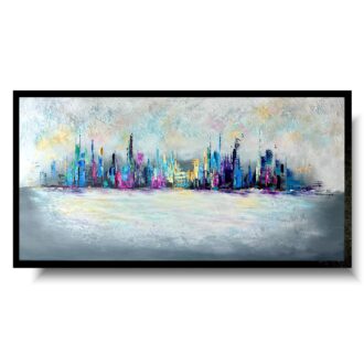 Obraz ręcznie malowany na płótnie "Miasto marzeń" 2230A