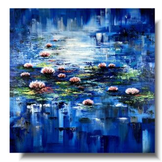 Obraz współczesny "Piękne nenufary" obrazy ręcznie malowane 1942A