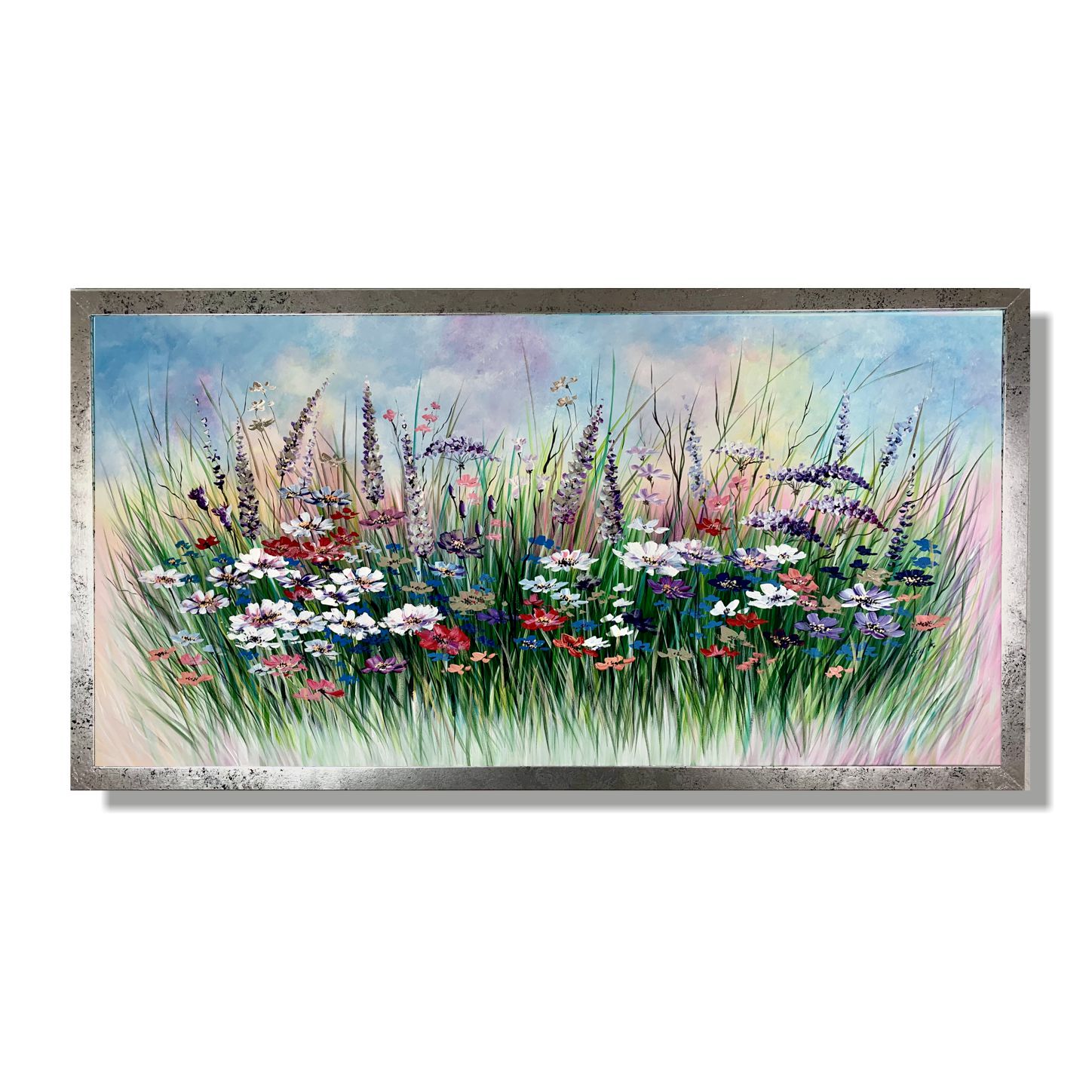 Obraz ręcznie malowany na płótnie "Delikatna łąka" 2128A