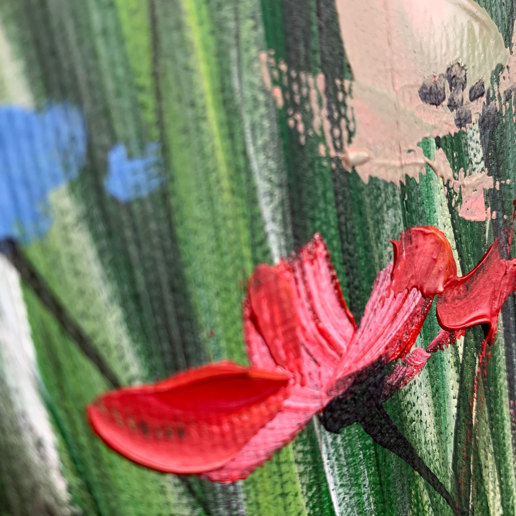 Obraz ręcznie malowany na płótnie "Delikatna łąka" 2128A - obrazek 5