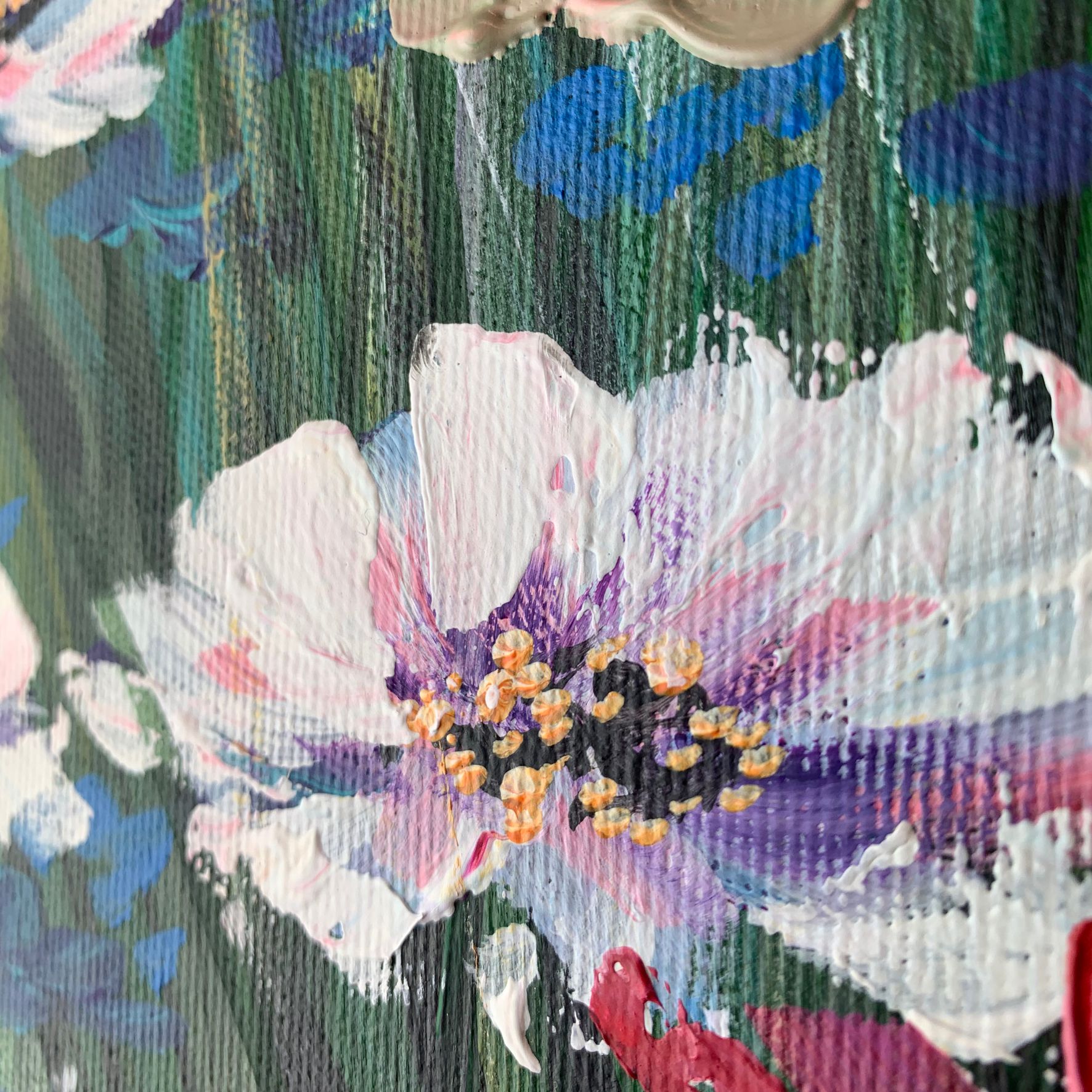 Obraz ręcznie malowany na płótnie "Delikatna łąka" 2128A - obrazek 6