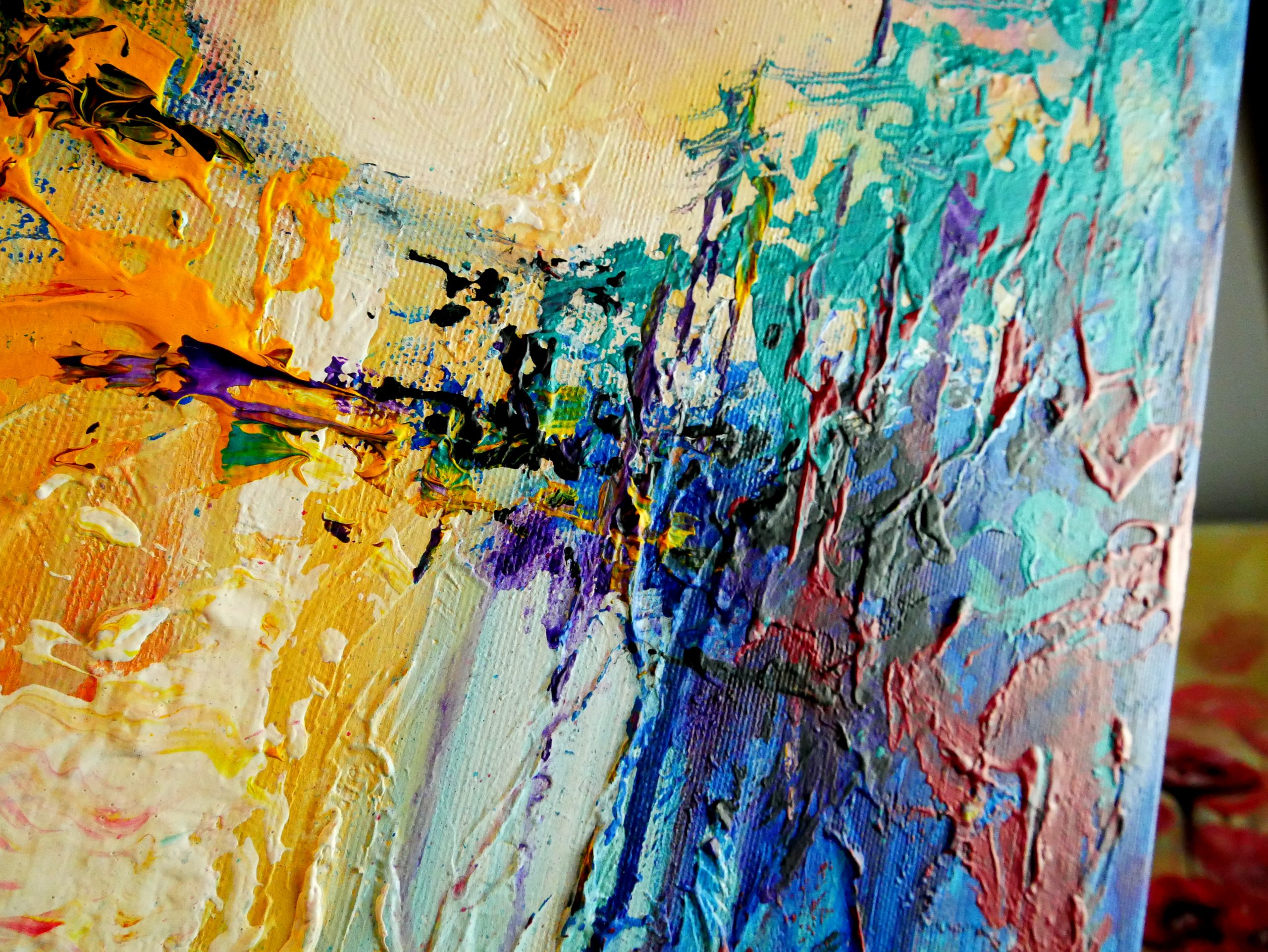 Pejzaż abstrakcyjny obraz w stronę słońca obraz malowany 1859A - obrazek 5