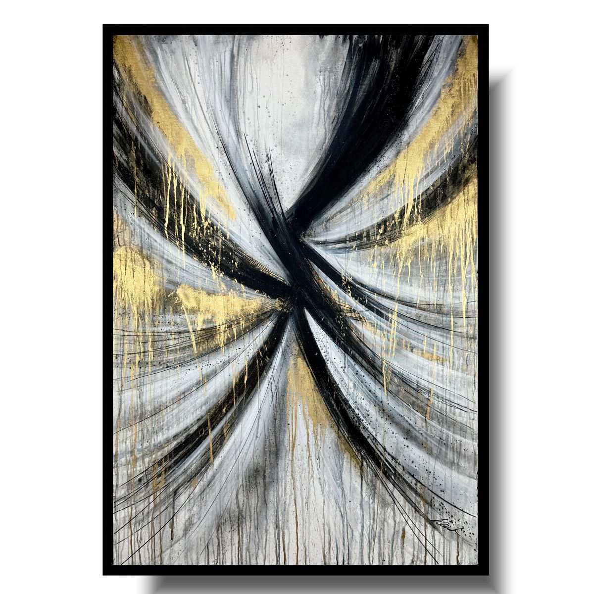 Piękny duży obraz "Abstrakcja z rozmachem" 1975A - obrazek 8