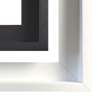 Rama pudełkowa american box biała czarna SA28