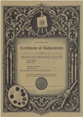 Kliknij jeśli chcesz otrzymać CERTYFIKAT AUTENTYCZNOŚCI