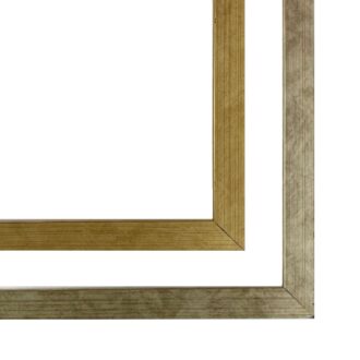 Wąska prosta rama do obrazu nowoczesna złota i szampan jak metal SA40