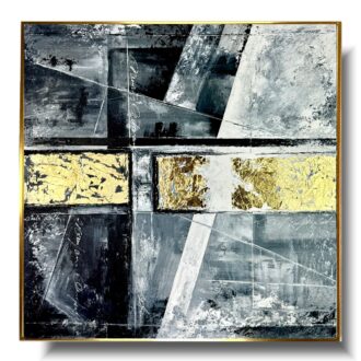 Obraz czarno biała abstrakcja "Blask" 2173A