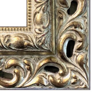 Złota rama do obrazu rzeźbiony ornament szlagmetal SA02