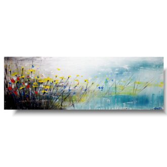 Obraz ręcznie malowany na płótnie "Pastelowa łąka" 1590A