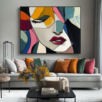 Obraz malowany portret "Kobieta stęskniona" 2330A