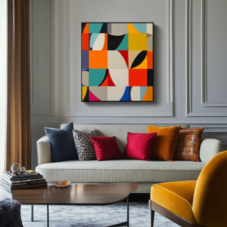 Obraz na płótnie kolorowa abstrakcja "Mozaika" 2333A