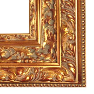 Złota rustykalna rama do obrazu szeroka ozdobna stare złoto AP22