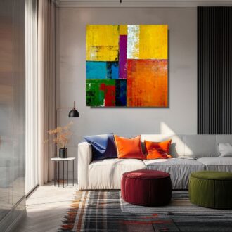 Nowoczesny obraz kolorowa abstrakcja "Laurka" 2358A