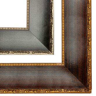 Szeroka rama do obrazu czarna i brązowa AP6