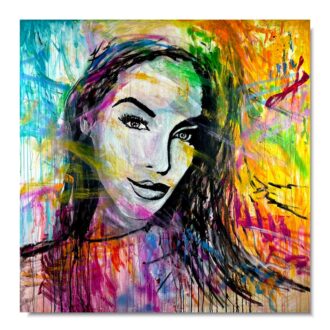 Obraz portret na płótnie "Kolorowa kobieta" 2327A