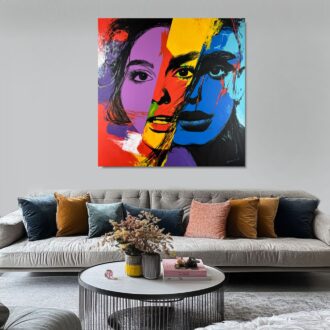 Obraz nowoczesny kolorowy portret "Rozdarcie" 2339A