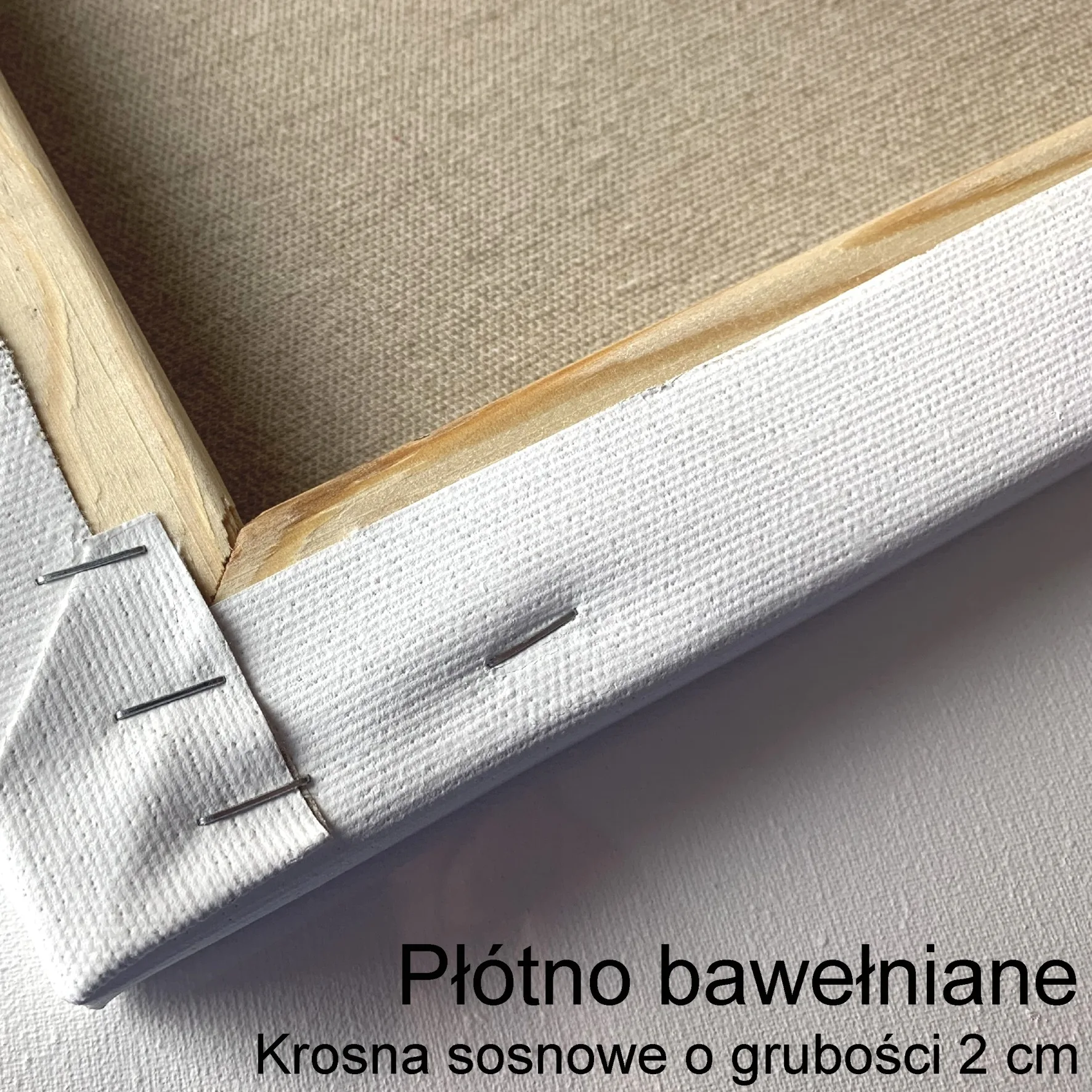 blejtram, płótno naciągnięte na krosno