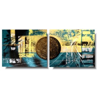 Modna abstrakcja obraz nowoczesny turkusowa przestrzeń obrazy współczesne 1256A