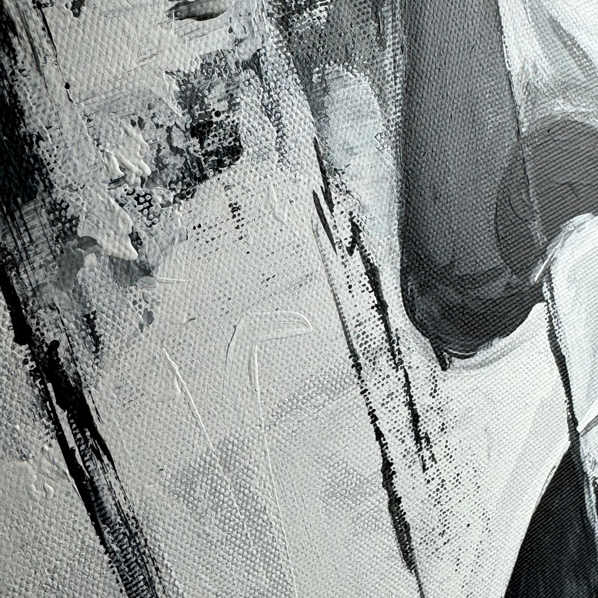 Współczesny portret obraz czarno biały "W niewoli" 2344A - obrazek 9