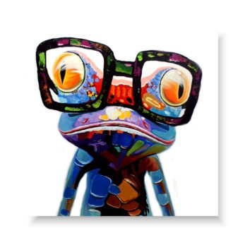 Obraz abstrakcyjny "Stylowa żaba" obrazy ze zwierzętami malowane ręcznie 1426A