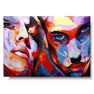 Obraz kolorowy portret pan i pani "Barwna para" obrazy 1201A