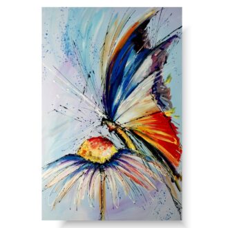 Obraz ręcznie malowany na płótnie "Motyl wiosenny" 1724A