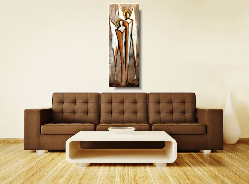 Obrazy ręcznie malowany na płótnie "Anioły szczęścia" 584A - obrazek 3