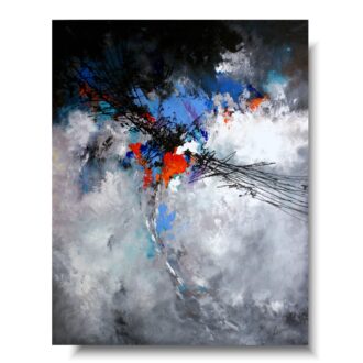Szara abstrakcja "Burzowe niebo" nowoczesne obrazy ręcznie malowane do domu 1589A