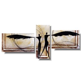 Obraz ręcznie malowany na płótnie "Anioły szczęścia i dobrobytu" 676A