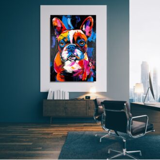 Obraz z psem "Buldog francuski w kolorze" 2340A