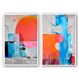 Dyptyk abstrakcja 160 x 120cm – nowoczesny zestaw obrazów 2378A