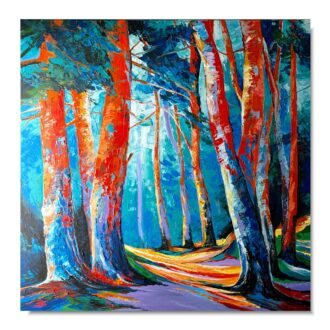 obraz las nowoczesny 80x80